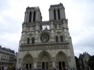 Western façade of the Cathedral of Notre Dame.