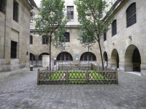 The Women's Courtyard at the Conciergerie. Here, women could socialize, eat, wash clothing — but it was also the point from which they departed on a cart for the guillotine when their time came.