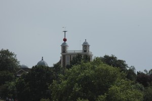 The distinctive weather vane atop the Royal Observatory in Greenwich.