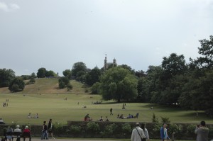 The Royal Observatory (as seen from the Queen's House and National Maritime Museum).